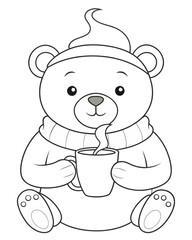 Bear coloring pages for kids