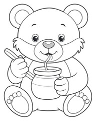 Bear coloring pages for kids