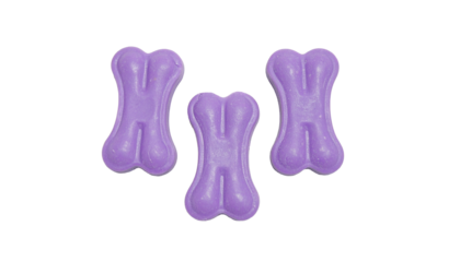 fruitty violet bubble gums isolated on transparent background, png