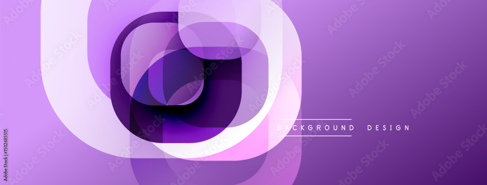 Leinwandbilder abstract purple layers create dynamic circular design. smooth gradients suggest depth, modern aesthe