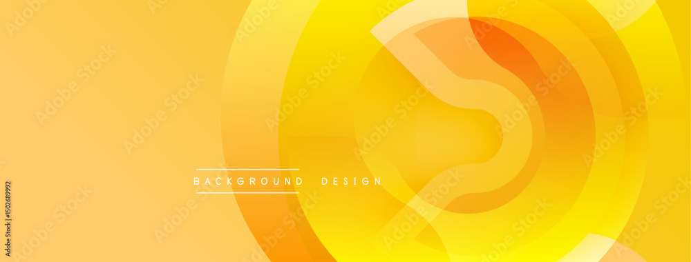 Poster abstract yellow design. concentric circles create dynamic flow, warm tones suggest energy, modern ae