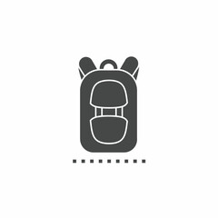 Vector. School bag symbol. Icon symbol design template.