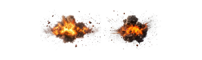 explosion isolated on transparent background