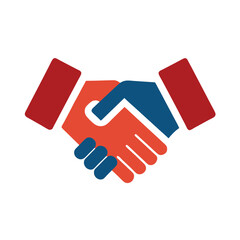 business agreement handshake color icon on white background