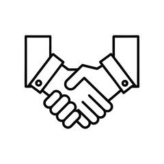 Obraz premium business agreement handshake on icon outline