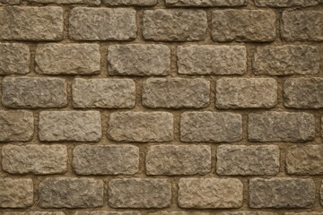 Fototapeta premium Stone Old Castle Wall Texture – Weathered Bricks with Aged Stone Edges for Historic Architectural Depth