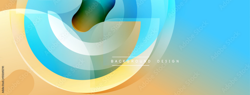 Leinwandbilder abstract flowing shapes, vibrant colors blend. gradient background creates dynamic visual effect. mo