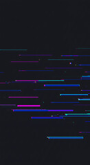 Abstract Glitch Art Background Neon Lines Digital Distortion Colorful Stripes