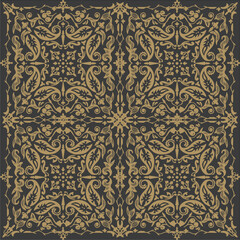 Pattern seamless ornamental ethnic pattern mandala symmetrical leaf