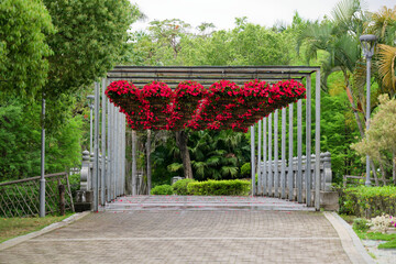 Obraz premium Flower Arbor in the Garden