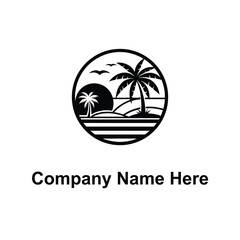 Naklejka premium beach logo