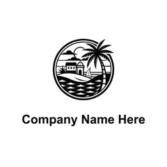Obraz premium beach logo