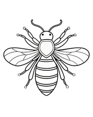 bee coloring pages for kids