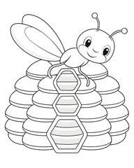 bee coloring pages for kids