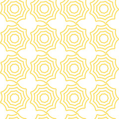 yellow shapes repeated pattern background design, vector  geometric shape seamless pattern