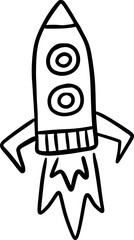 Rocket Space Doodle