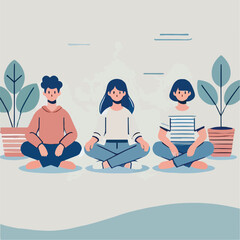 vector image of a person sitting