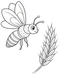 bee coloring pages for kids