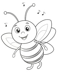 bee coloring pages for kids