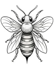 bee coloring pages for kids