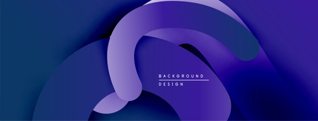 Abstract fluid shapes overlap, creating dynamic blue gradient background. Modern design element for digital projects.
