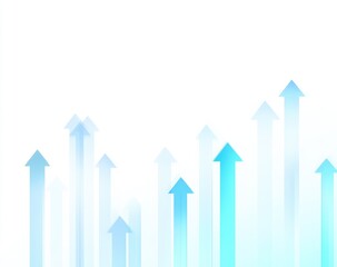 Light-blue upward arrows on a white background