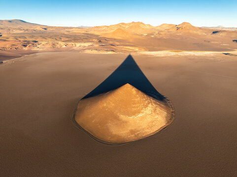 Aerial view of the Cono de Arita in the Puna of Salta, Argentina