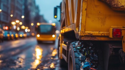 Night City Sanitation: A Blur of Lights and Refuse