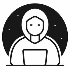 Person in hoodie working at night night owl freelancer
