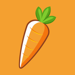 vector illustration of a carrot