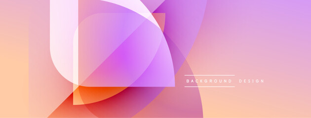 Abstract colorful layers create dynamic visual effect. Soft gradients blend, forming modern background design. Smooth shapes overlap.