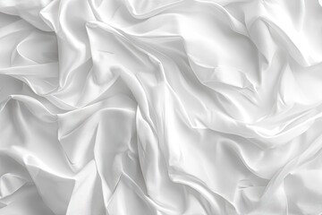 Obraz premium Smooth white fabric with soft, flowing folds