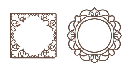 Set ornamental decorative frames Vintage