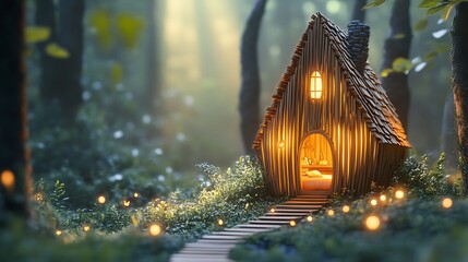 Enchanting Woodland Cottage: A Whimsical Retreat Amidst Forestal Serenity