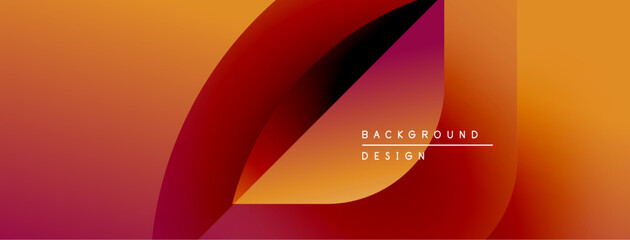 Abstract gradient background. Orange, red hues blend smoothly. Overlapping shapes create dynamic visual effect. Minimalist design.