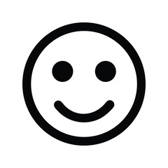 Fototapeta premium Smile emoji icon vector. Happy face symbol, positive emotion illustration for chat apps, social media, or UI designs