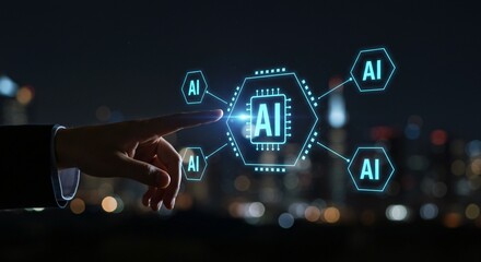 Fototapeta premium AI Technology The Future of Innovation and Intelligent Systems
