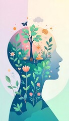 Generative AI Visualization of Mental Wellness and Inner Peace Concept