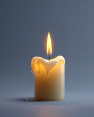burning candle on a dark background