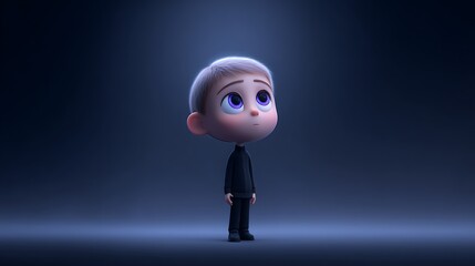 3d render of a man in a dark suit