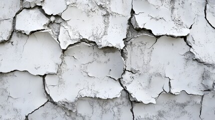 Photograph of cracked, peeling concrete texture.