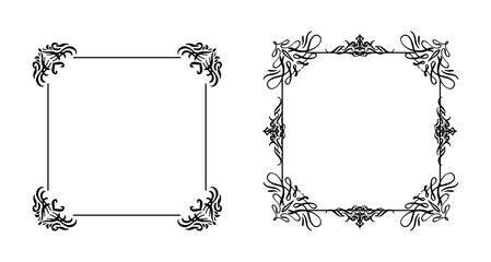 Set ornamental decorative frames Vintage