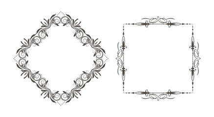 Obraz premium Set ornamental decorative frames Vintage