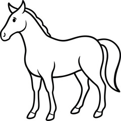 Horse animal silhouettes vector illustrations Design