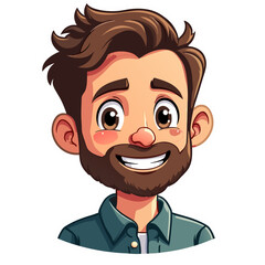 Obraz premium Happy cartoon father
