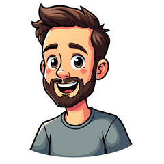 Cartoon dad with a smile