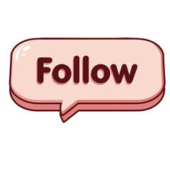 Vector illustration of a button follow