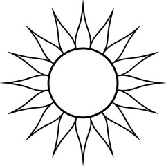 Sun Sketch Graphic for Artistic Use