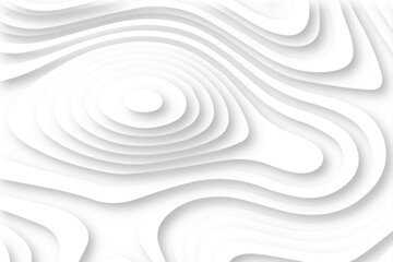 Abstract paper cut white background, white paper cut background abstract realistic papercut decoration textured. 3d realistic design. Seamless wavy lines. Vector topographic illustration.