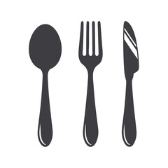 Cutlery icon. Spoon, forks, knife. restaurant symbol vector illustration